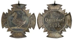 Quisdorf (Ostholstein): Gehenkelte Schützenmedaille