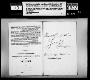 Belohnungen des Verwaltungsaktuars Schultheiß Hohl von Buttenhausen für Geschäfte in Eglingen und Apfelstetten