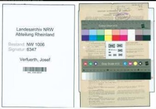 Entnazifizierung Josef Verfuerth , geb. 25.05.1900 (Schreiner)