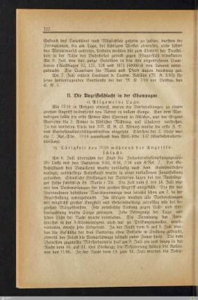 II. Die Angriffsschlacht in der Champagne