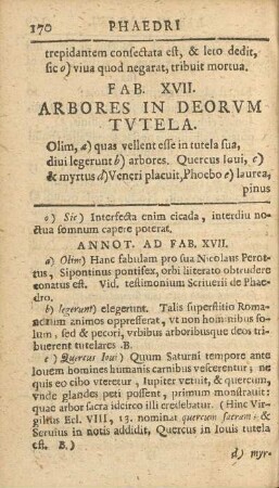 Fab. XVII. Arbores In Deorvm Tvtela