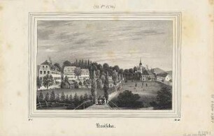 Ansicht von Kreischa, Lithographie, 1836 : Kreischa. - [Dresden] : [Pietzsch] , [1836]. - 1 Kunstblatt : Lithogr. ; 17 x 11cm