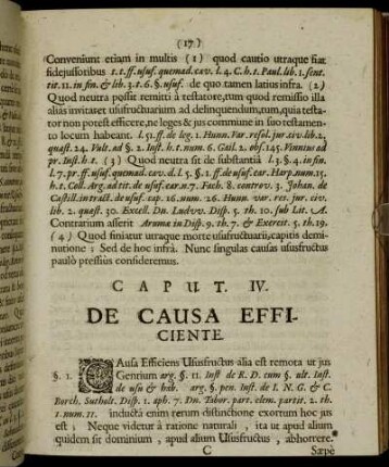 Caput. IV. De Causa Efficiente.