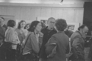 Grimma. Eröffnung der Ausstellung "Aktfotografie" von Günter Rössler im Kunsthaus. Die Fotografin Evelyn Richter im Gespräch