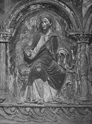 Halberstadt, ehem. Kollegiatstiftskirche Beatae Mariae Virginis, Liebfrauenkirche, südl. Chorschranke, 2. Arkade von links, Apostel Philippus