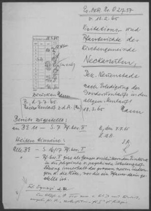 Neckarsulm mit Erlenbach-Binswangen und Amorbach: Visitationsbericht mit Pfarrbericht 1964