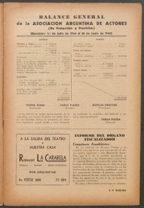 Informe del órgano fiscalizador : Compañeros Asambleístas:
