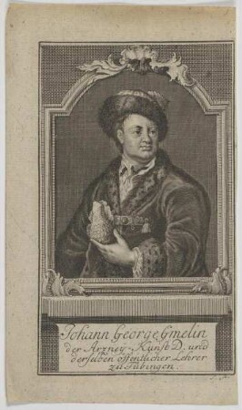Bildnis des Johann Georg Gmelin