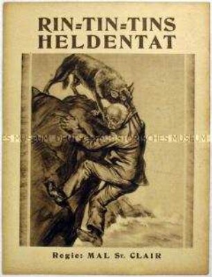 Filmprogramm zu dem amerikanischen Spielfilm "Rin-Tin-Tins Heldentat" (The Lighthouse by the Sea)