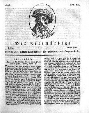 Nro. 143, Montag, den 18. Julius 1808