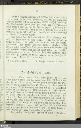 Die Gefahr des Islam