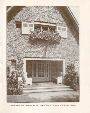 Bauaustellung 1908. Weinhaus am See. Eingang