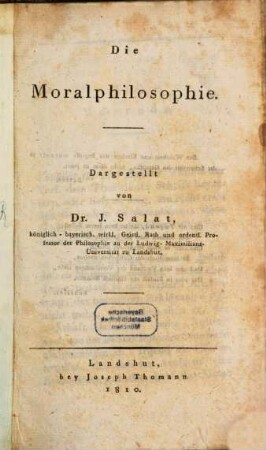 Die Moralphilosophie