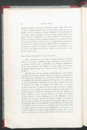 Explicación provisoria de su carácter