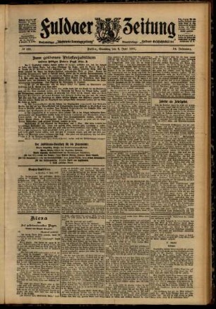 Zweite Ausgabe vom Samstag, den 08. Juni 1907.