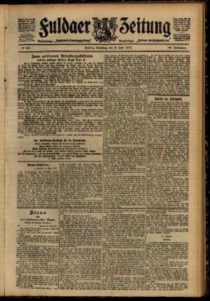 Zweite Ausgabe vom Samstag, den 08. Juni 1907.