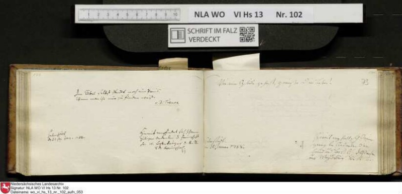 Stammbuch des Johann Christian Wilhelm Schütze aus                            Braunschweig