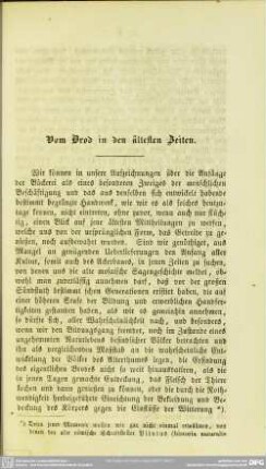Vom Brod in den ältesten Zeiten