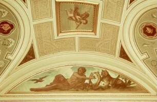 Dresden, Wand- und Deckenmalerei : Orpheus spielt auf seiner Leier. Wand- und Deckenmalerei. Lünette. Dresden: Semperoper
