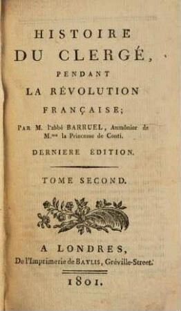 Histoire du clergé, pendant la Révolution Française, 2