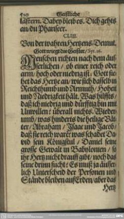 CLIII. Von der wahren Herzens-Demut