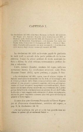 La Rivoluzione dell'anno 1831 nello Stato Romano : memorie storiche e documenti editi ed inediti