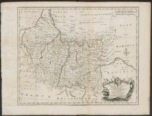 A New And Correct Map of the South West part of Germany : Containing the Archbishopricks and Electorates of Mentz and Triers; also that of the Palatinate of the Rhine; the Duchy of Wirtemberg; Franconia, Swabia, Alsace, Lorrain &c.