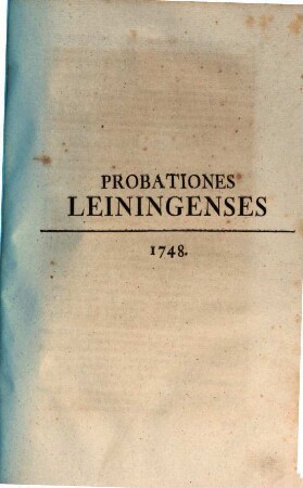Probationes Leiningenses