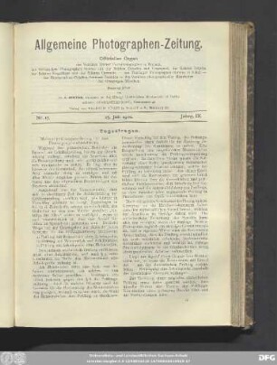 Nr. 17. 25. Juli 1902. Jahrg. IX.