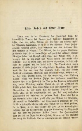 Klein Zaches und Kater Murr