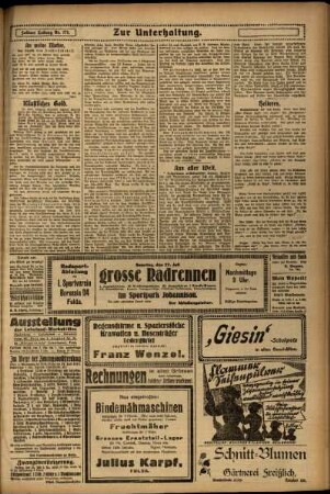 Zweite Ausgabe vom Donnerstag, den 24. Juli 1924.