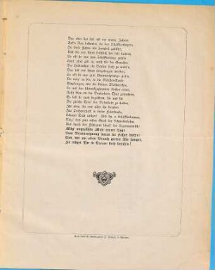 Fest-Spruch zur Weihe der Fahne des Münchener Metzger-Sprunges (Vereinigte Metzgergehilfen Münchens) : Sonntag, den 1. September 1889 in den Centralsälen zu München