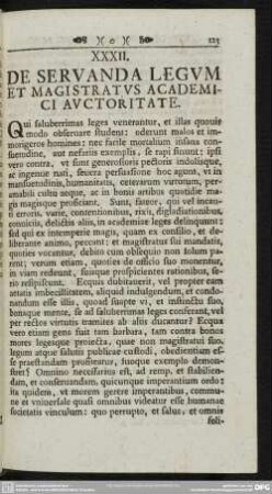 XXXII. De seruanda legum et magistratus academici auctoritate