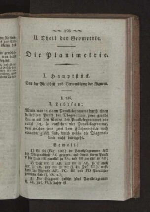 II. Theil der Geometrie. Die Planimetrie.