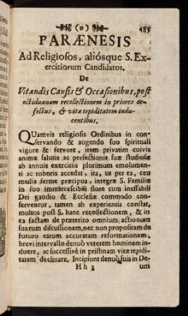 485-495, Paraenesis
