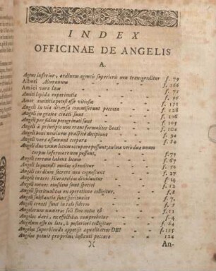 Index Officinae De Angelis