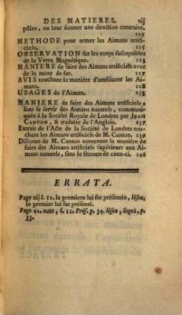 Traités sur les aimans artificiels