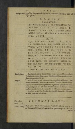 Ioannes Langus.