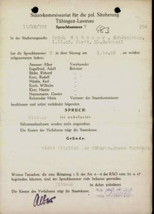 Wittwer, Erich