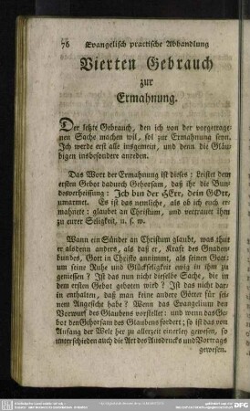 Vierten Gebrauch zur Ermahnung