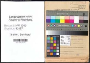 Entnazifizierung Bernhard Iserloh , geb. 03.05.1911 (Vertreter)
