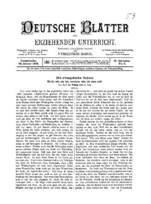 Die evangelische Schule : nicht wie sie ist, sondern wie sie sein soll ; (Schluß)