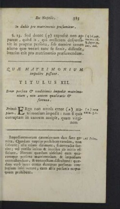 Titulus XII. - XIII.