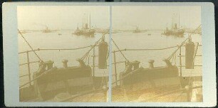 Port Said Harbor and Entrance of Suez Canal. [Port Said, Hafen, Eingang zum Suez-Kanal]
