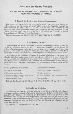 Avis aux étudiants français
