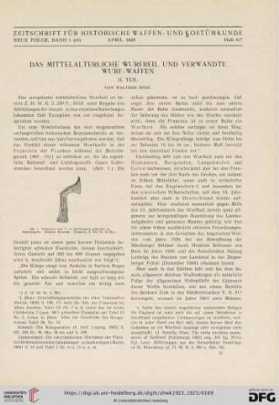Neue Folge 1: Das mittelalterliche Wurfbeil und verwandte Wurf-Waffen : II.Teil