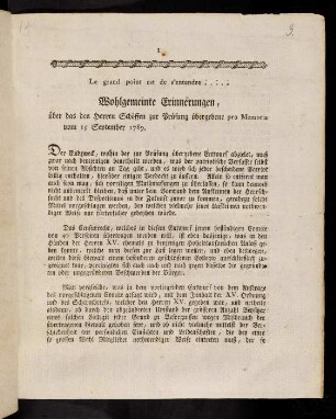 1-4, Wohlgemeinte Erinnerungen,...