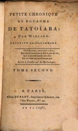 Petite Chronique Du Royaume De Tatoiaba, 2