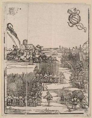 Militärparade zu Ehren des Einzugs Karls V. in München