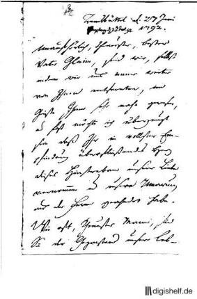 2: Brief von Christian Graf Stolberg-Stolberg an Johann Wilhelm Ludwig Gleim